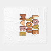 Love You More Minimal Romantic Style  Fleecedecke (Vorderseite (Horizontal))