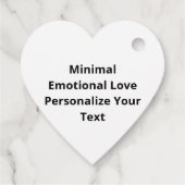 Love You More Minimal Romantic Style  Geschenkanhänger (Rückseite)