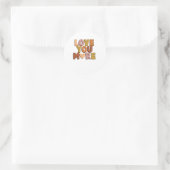 Love You More Minimaler Romantischer Stil Runder Aufkleber (Tasche)