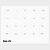Love You More Quote Minimal Design  Runder Aufkleber (Blatt)