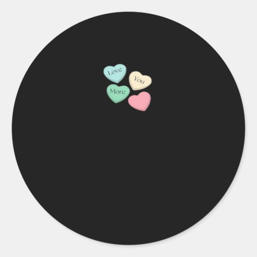 Love You More Signature Design  Runder Aufkleber (Vorderseite)