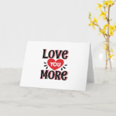 Love You More Soft Modern Design  Karte (Gelbe Blume)
