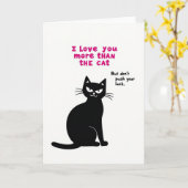 Love You More Than Cat Card Karte (Gelbe Blume)