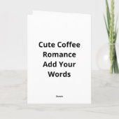 Love You More Than Coffee Cute Romantic Style  Karte (Rückseite)