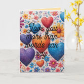 Love you more than words can say  karte (Gelbe Blume)