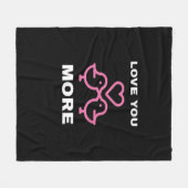 Love You More Timeless Classic  Fleecedecke (Vorderseite (Horizontal))