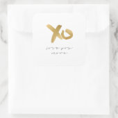 Love You More Timeless Classic  Quadratischer Aufkleber (Tasche)