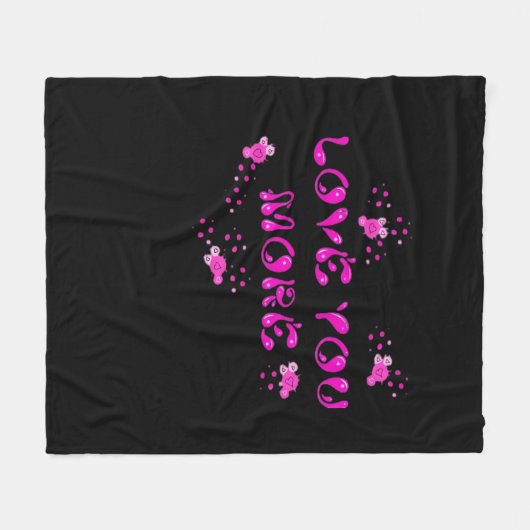 Love You More Visual Style  Fleecedecke (Vorderseite (Horizontal))
