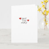 Love You More Zitat Minimal Design Karte (Gelbe Blume)