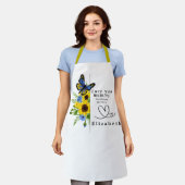 Love You Mummy Personalized Floral Apron Schürze (Getragen)