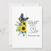 Love You Mummy Personalized Floral Flat Card (Vorderseite)