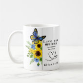 Love You Mummy Personalized Floral Mug Kaffeetasse (Links)