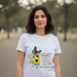 Love You Mummy Personalized Floral T-Shirt Tri-Blend Shirt