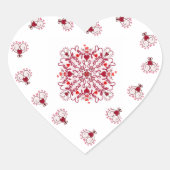 Love You nahtlos doodle valentine Heart Sticker (Vorderseite)