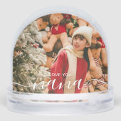 Love You Nana Simple Script Modern 2 Photo Schneekugeln (Rückseite)