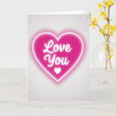 Love You Neon Karte (Gelbe Blume)