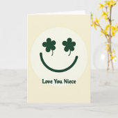 Love You Niece Smiling Face Card Karte (Gelbe Blume)