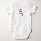 Love You Personalized Baby Bodysuit Baby Strampler (Rückseite)