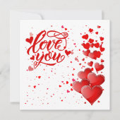 Love You Personalized Flat Card (Vorderseite)