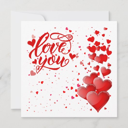 Love You Personalized Flat Card (Vorderseite)