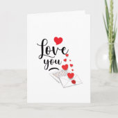 Love You Personalized Folded Card Karte (Vorderseite)