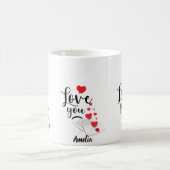 Love You Personalized Mug Kaffeetasse (Mittel)