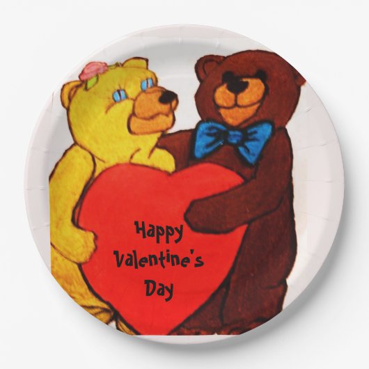 LOVE YOU TEDDY BEAR PAPPTELLER (Vorderseite)