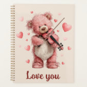 Love You Teddy with Violin Planer (Vorderseite)