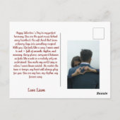 Love You Teddy with Violin Postkarte (Rückseite)