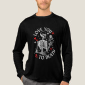 Love You To Death with Rose and Hearts Tri-Blend Shirt (Vorderseite)