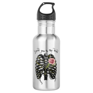 Love you to the Dead - Gothic Rib Cage Edelstahlflasche