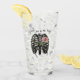 Love you to the Dead - Gothic Rib Cage Glas