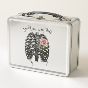 Love you to the Dead - Gothic Rib Cage Metall Brotdose