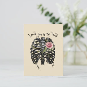 Love you to the Dead - Gothic Rib Cage Postkarte