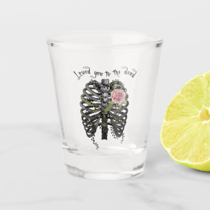 Love you to the Dead - Gothic Rib Cage Schnapsglas