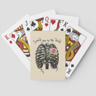 Love you to the Dead - Gothic Rib Cage Spielkarten