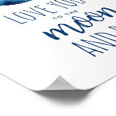 Love you to the moon and back. Baby boy Nursery Poster (Ecke)