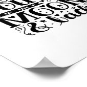 Love You To The Moon And Back Minimal Aesthetic De Poster (Ecke)