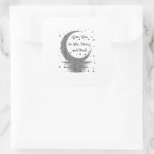 Love You To The Moon And Back Simple Romantic Desi Quadratischer Aufkleber (Tasche)