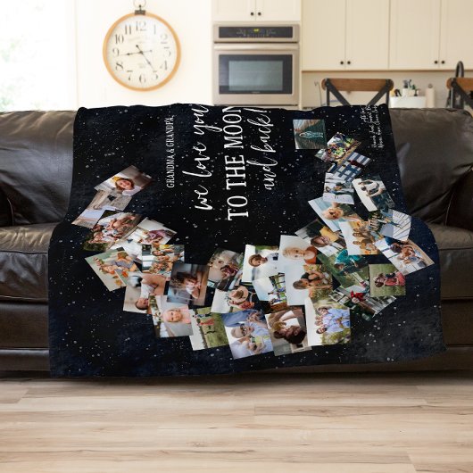 Love You To The Moon & Back | Family Photos Fleecedecke
