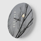 love you to the moon & back, winter sky wall clock große wanduhr (Winkel)