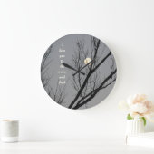 love you to the moon & back, winter sky wall clock große wanduhr (Zuhause)