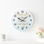 Love You to the Moon Gold Große Wanduhr (Zuhause)