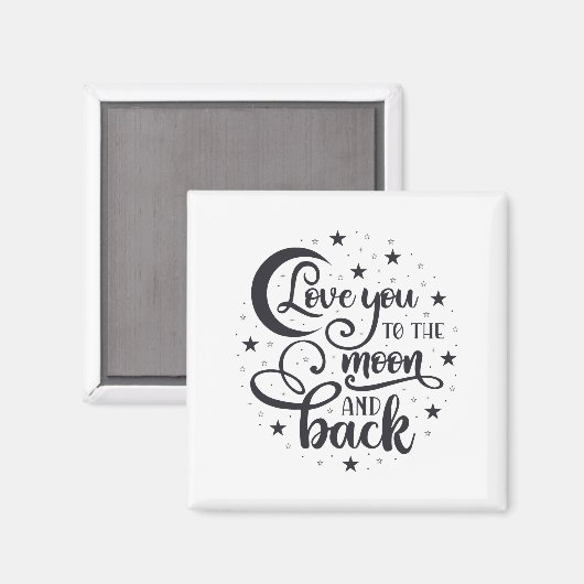 Love you to the moon t-shirt magnet (Vorderseite/Rückseite)