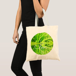 Love You U Happy Green Grass-Tasche Tragetasche