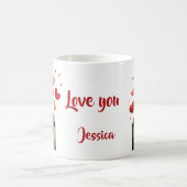 Love You Valentine Envelope Design Kaffeetasse (Mittel)