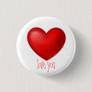 Love You Valentins-Tag-Button Button
