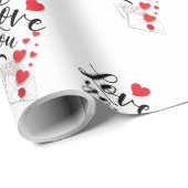 Love You Wrapping Paper Geschenkpapier (Rolleneckpunkt)