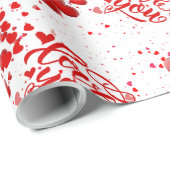 Love You Wrapping Paper Geschenkpapier (Rolleneckpunkt)