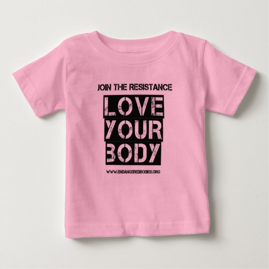 Love Your Body Baby T-shirt (Vorderseite)